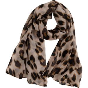 image:imageFloerns Womens Boho Leopard Cheetah Print Scarf Headband Wrap Scarves ShawlWhite