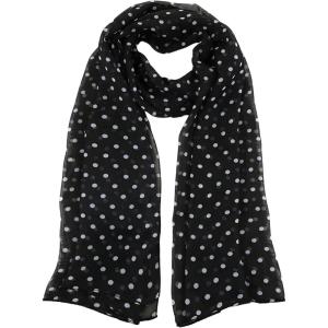 image:imageFloerns Womens Polka Dots Square Scarf Sheer Mesh Wrap Shawl Lightweight ScarvesBlack