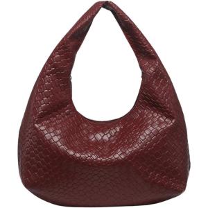 image:imageFloerns Womens Vintage Leather Tote Shoulder Handbag Top Handle Hobo BagRust Red