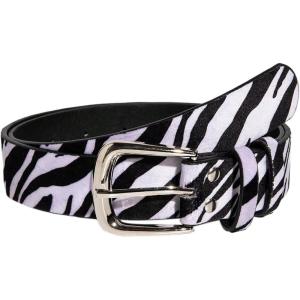 image:imageFloerns Womens Y2K Cheetah Print Leather Belt Adjustable Trendy Waist BeltsBlack White Zebra