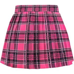 image:imageFloerns Womens Y2k Plaid Pleated Skirts Low Rise Roleplay Club Party Mini SkirtHot Pink