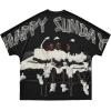 image:imageFloerns Mens Streetwear Y2k Graphic Letter Print Oversized Tee Crew Neck Short Sleeve T Shirt Drip OutfitsBlack Multi