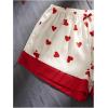 image:imageFloerns Womens 2 Piece Pajama Set Satin Bow V Neck Cami Tops and Heart Print Shorts SetRed and White