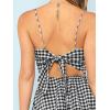 image:imageFloerns Womens Boho Floral Print Twist Front Cami A Line Mini DressA Black and White