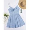 image:imageFloerns Womens Boho Floral Print Twist Front Cami A Line Mini DressBonnie Blue