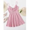 image:imageFloerns Womens Boho Floral Print Twist Front Cami A Line Mini DressDusty Pink Floral