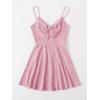 image:imageFloerns Womens Boho Floral Print Twist Front Cami A Line Mini DressDusty Pink Floral