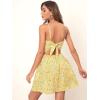 image:imageFloerns Womens Boho Floral Print Twist Front Cami A Line Mini DressYellow