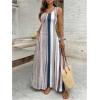 image:imageFloerns Womens Boho Striped Tank Maxi Dress Sleeveless Scoop Neck Summer Vacation Long DressesBlue Striped