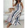 image:imageFloerns Womens Boho Striped Tank Maxi Dress Sleeveless Scoop Neck Summer Vacation Long DressesBlue Striped