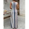 image:imageFloerns Womens Boho Striped Tank Maxi Dress Sleeveless Scoop Neck Summer Vacation Long DressesBlue Striped