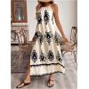image:imageFloerns Womens Boho Tribal Halter Dress Sleeveless Backless A Line Long DressesBeige Multi