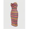 image:imageFloerns Womens Boho Tribal Sleeveless Strapless Tube Twist Front Bodycon Maxi DressesMulticolor