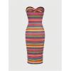 image:imageFloerns Womens Boho Tribal Sleeveless Strapless Tube Twist Front Bodycon Maxi DressesMulticolor