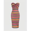 image:imageFloerns Womens Boho Tribal Sleeveless Strapless Tube Twist Front Bodycon Maxi DressesMulticolor