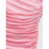 image:imageFloerns Womens Elegant Off The Shoulder Midi Dress Metal Sleeveless Ruched Slim Fit Bodycon Party DressesPink