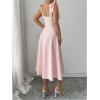 image:imageFloerns Womens Elegant Wedding Guest Dresses Bow Flare Ruffle Cocktail Party Summer Midi DressPink