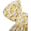 image:imageFloerns Womens Floral Dress Puff Sleeve Dress Square Neck Summer Vacation Picnic Mini DressesYellow