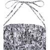 image:imageFloerns Womens Floral Halter Ruffle Tiered Cute Summer Mini Dress Milkmaid Vacation SundressBlack and White