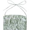 image:imageFloerns Womens Floral Halter Ruffle Tiered Cute Summer Mini Dress Milkmaid Vacation SundressGreen and White