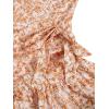 image:imageFloerns Womens Floral Halter Ruffle Tiered Cute Summer Mini Dress Milkmaid Vacation SundressOrange