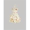image:imageFloerns Womens Floral Halter Ruffle Tiered Cute Summer Mini Dress Milkmaid Vacation SundressYellow Cherry
