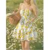 image:imageFloerns Womens Floral Halter Ruffle Tiered Cute Summer Mini Dress Milkmaid Vacation SundressYellow Lemon