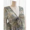 image:imageFloerns Womens Plus Size Boho Tops V Neck Bell Long Sleeve Tie Front Tee Shirts Concert OutfitsGreen