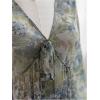 image:imageFloerns Womens Plus Size Boho Tops V Neck Bell Long Sleeve Tie Front Tee Shirts Concert OutfitsGreen