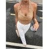 image:imageFloerns Womens Sparkly Sequin Sleeveless Party Halter Tops Open Back Glitter Going Out TopsCoffee Brown