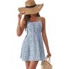 image:imageFloerns Womens Summer Ditsy Floral Backless Tie Back Sleeveless Cami Mini DressBlue Sky