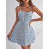 image:imageFloerns Womens Summer Ditsy Floral Backless Tie Back Sleeveless Cami Mini DressBlue Sky