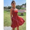 image:imageFloerns Womens Summer Ditsy Floral Backless Tie Back Sleeveless Cami Mini DressRed