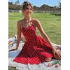 image:imageFloerns Womens Summer Ditsy Floral Backless Tie Back Sleeveless Cami Mini DressRed