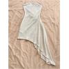image:imageFloerns Womens Summer Sundress Metal Starfish Asymmetrical Hem Tube Beach Vacation ClothesApricot