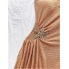 image:imageFloerns Womens Summer Sundress Metal Starfish Asymmetrical Hem Tube Beach Vacation ClothesOrange