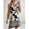 image:imageFloerns Womens Summer Vacation Cut Out Floral Dress Sleeveless Crewneck Beach Tunic Tank DressBlack