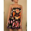 image:imageFloerns Womens Tropical Sleeveless Cami Dress Loose Holiday A Line Mini DressesBlack