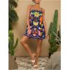 image:imageFloerns Womens Tropical Sleeveless Cami Dress Loose Holiday A Line Mini DressesDark Blue