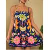 image:imageFloerns Womens Tropical Sleeveless Cami Dress Loose Holiday A Line Mini DressesDark Blue