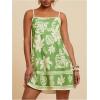 image:imageFloerns Womens Tropical Sleeveless Cami Dress Loose Holiday A Line Mini DressesGreen