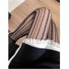 image:imageFloerns Womens Vintage Vertical Striped Fishnet Mesh Pantyhose Tights Retro StockingsBlack