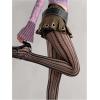 image:imageFloerns Womens Vintage Vertical Striped Fishnet Mesh Pantyhose Tights Retro StockingsBlack