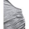 image:imageFloerns Womens Y2k Sexy PU Letter Halter Tops Draped Backless Sleeveless Ruched Concert Club Going Out TopsSilver