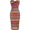 image:imageFloerns Womens Boho Tribal Sleeveless Strapless Tube Twist Front Bodycon Maxi DressesMulticolor