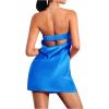 image:imageFloerns Womens Cut Out Back Strapless Satin Tube Bodycon Mini DressRoyal Blue