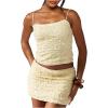 image:imageFloerns Womens Shiny Sequin Low Waist Mini Skirt Sparkly Beaded Bodycon Night Out Party SkirtsApricot