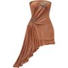image:imageFloerns Womens Summer Sundress Metal Starfish Asymmetrical Hem Tube Beach Vacation ClothesOrange