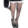 image:imageFloerns Womens Vintage Vertical Striped Fishnet Mesh Pantyhose Tights Retro StockingsBlack