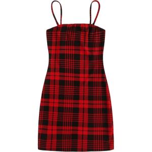 image:imageFloerns Womens Going Out Mini Dress Spaghetti Strap Polka Dots Y2k Date Night DressesRed R